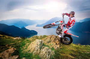 Thrilling Dirt Bike Adventure Wallpaper