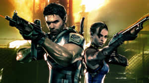 Thrilling Game Scene From Resident Evil 5 Wallpaper