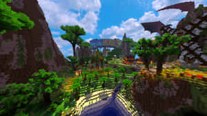 Thrilling Minecraft Adventure Awaits Wallpaper