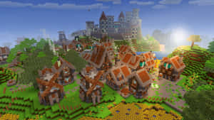 Thrilling Minecraft Adventure With Friends Wallpaper