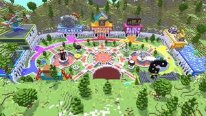 Thrilling Minecraft Server World Wallpaper