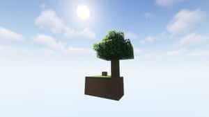 Thrilling Minecraft Sky Block Adventure Wallpaper