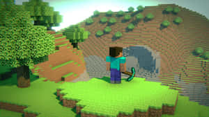 Thrilling Minecraft Survival Adventure Wallpaper