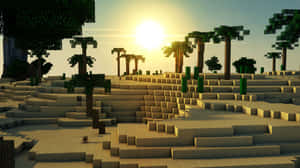 Thrilling Minecraft Survival Adventure Wallpaper