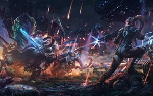 Thrilling Online Gaming Action Wallpaper