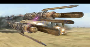 Thrilling Podrace In Action Wallpaper