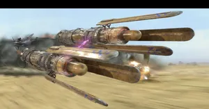 Thrilling Podrace In Action Wallpaper