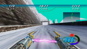 Thrilling Podrace In Action Wallpaper