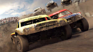 Thrilling Speed - Intense Track - High-octane Racing Game Wallpaper