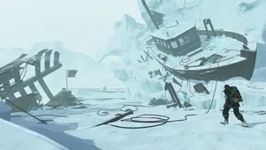 Thrilling Winter Games In Breathtaking Snowy Mountains Wallpaper