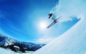 Thrilling Winter Sports Action Wallpaper