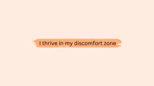 Thrive In Discomfort Zone Inspirational Quote Wallpaper