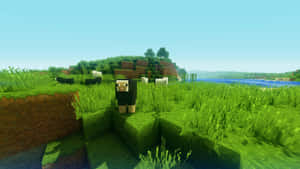 Thriving In A Minecraft Survival World Wallpaper