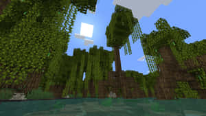 Thriving In Minecraft Survival Mode Wallpaper