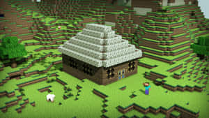 Thriving In The Minecraft Survival World Wallpaper