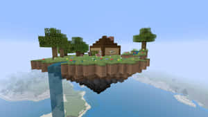 Thriving In The Sky - Minecraft Sky Block Adventure Wallpaper