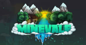 Thriving Minecraft Server With A Blocky Landscape Wallpaper