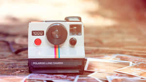 Throwback Magic: Vintage Polaroid Camera Wallpaper