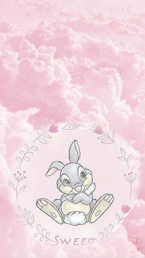 Thumper Pink Clouds Wallpaper