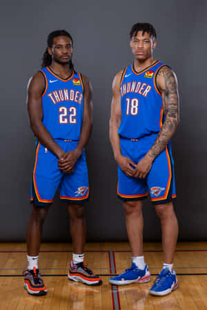 Thunder Basketball Players Portrait Wallpaper