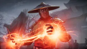Thunder God Raiden In Mortal Kombat Action Wallpaper