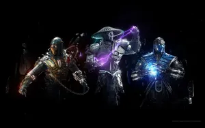 Thunder God Raiden Striking A Powerful Pose In Mortal Kombat. Wallpaper