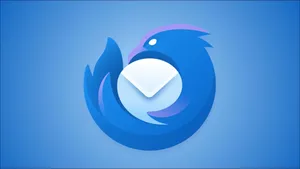 Thunderbird Logo Blue Background Wallpaper
