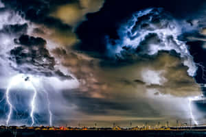 Thunderous Dark Storm Approaching Wallpaper