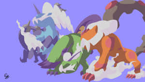 Thundurus Forces Of Nature Illustration Wallpaper