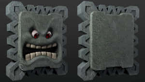 Thwomp From Super Mario Looking Fierce. Wallpaper