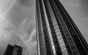 Tianjin Building In Black And White Wallpaper