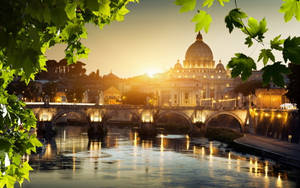 Tiber River In Rome Wallpaper