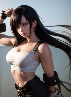 Tifa Lockhart Cosplay Final Fantasy7 Remake Wallpaper