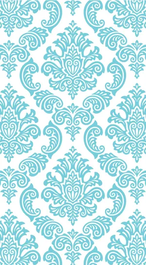 Tiffany Blue Regal Pattern Wallpaper