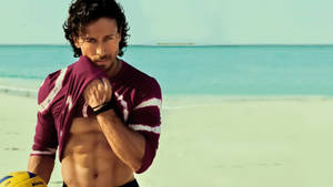 Tiger Shroff Beach Volleyball Wallpaper