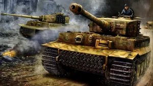 Tiger Tank In Battle Wallpaper