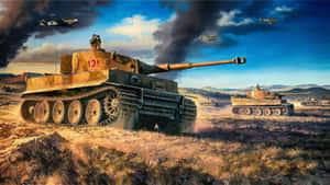 Tiger Tank In Battle Wallpaper