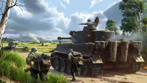 Tiger Tank In Battlefield Wallpaper