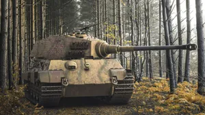 Tiger Tank In Forest Wallpaper