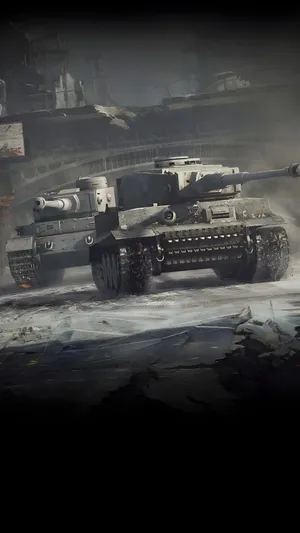 Tiger Tank In Urban Combat Wallpaper