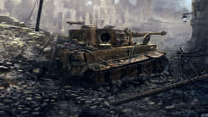 Tiger Tank In Urban Combat Wallpaper