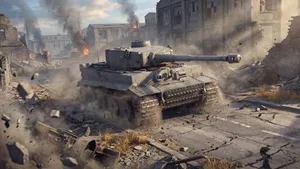 Tiger Tank In Urban Combat Wallpaper