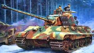 Tiger Tank In Winter Forest Wallpaper