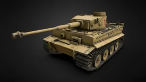 Tiger Tank Model 3 D Render Wallpaper