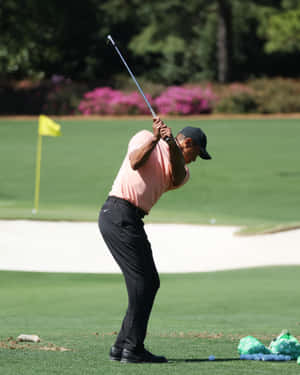 Tiger Woods Iphone About To Hit It Wallpaper