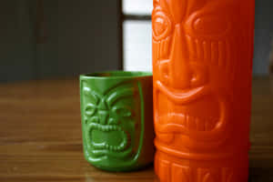 Tiki Mugs Collection Wallpaper