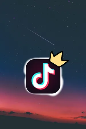 Tiktok Logo With Crown Wallpaper