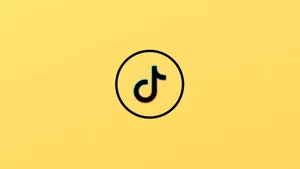 Tiktok Pfp On Lemon Yellow Wallpaper