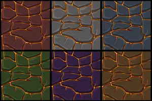 Tiles With Volatile Lava Pattern Wallpaper