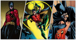 Tim Drake In Action - The Revolving Red Robin Wallpaper